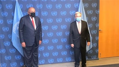 وزير الخارجية يناقش مع سكرتير الأمم المتحدة آخر تطورات قضية سد النهضة