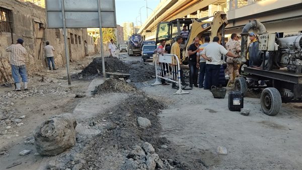 هبوط أرضى بمحور الإسكندرية