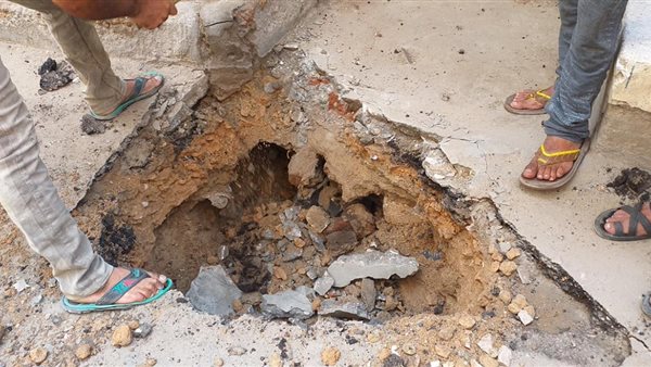 هبوط أرضي فى ابوقير