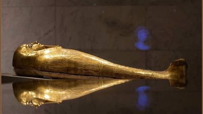 المتحف القومي للحضارة يعرض تابوت من الكارتوناج المذهب للكاهن “نجم عنخ” 