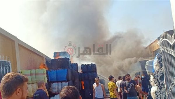 حريق بمصنع منسوجات
