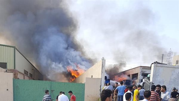 حريق مصنع منسوجات