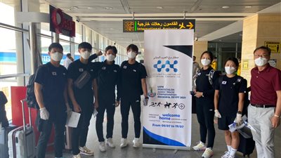 165 لاعبا يصلون مطار برج العرب للمشاركة في بطولة الخماسي الحديث للناشئين 