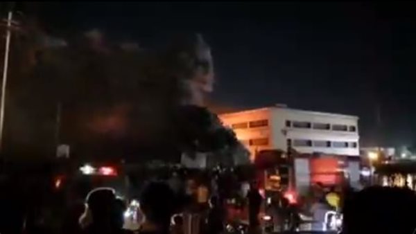 الحريق في مستشفى