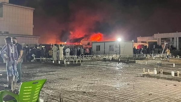 حريق مستشفى الحسين