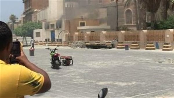 حريق مصرف ليبيا 