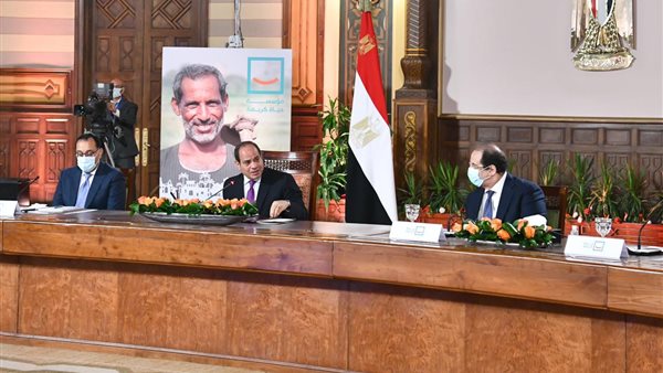 السيسي مع مجموعة