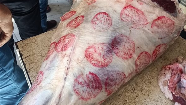 ضبط لحوم مجهولة فى