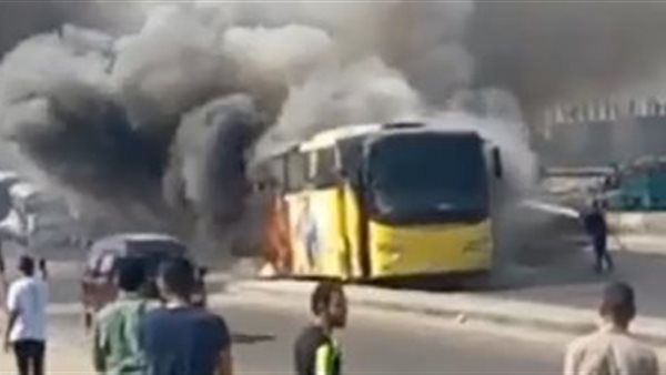 حريق أتوبيس ـ أرشيفية