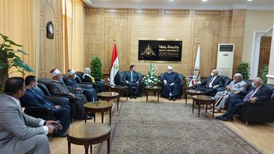 جامعة بنها تستقبل وكيل الأزهر الشريف على هامش مناقشة رسالة دكتوراه