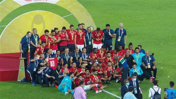 فرحة لاعبي الأهلي