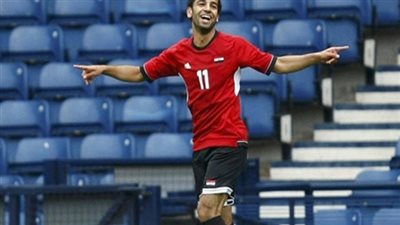 محمد صلاح يشاهد مباراة مصر والبرازيل (صورة)