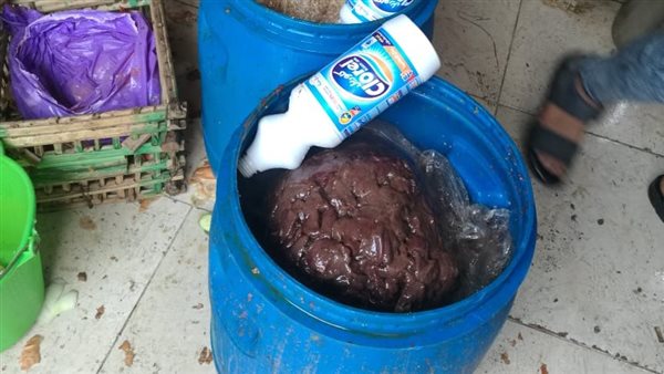 جانب من اللحوم المضبوطة