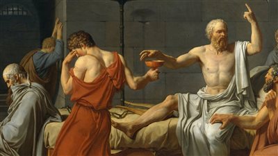 فن تشكيلي.. لوحة تجسد اللحظات الأخيرة من عمر سقراط