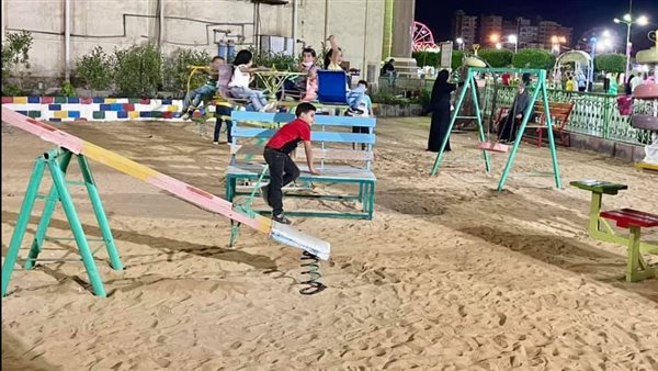 حدائق كفر الشيخ ليلًا