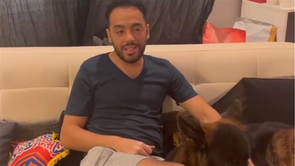 رامي جمال برفقة كلبته