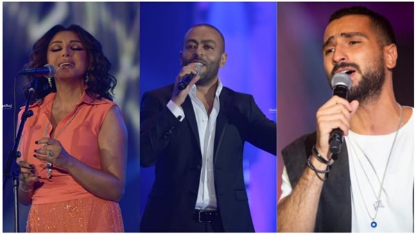 أنغام والشرنوبي وتامر