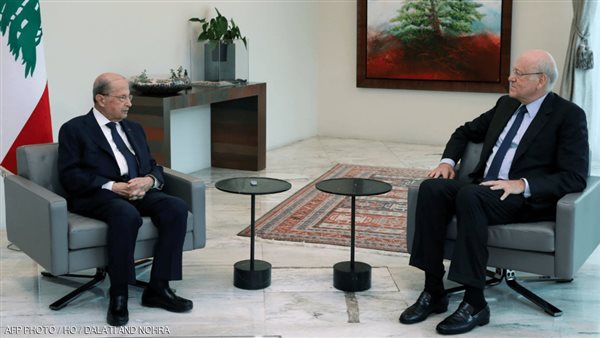 ميشال عون ونجيب ميقاتي