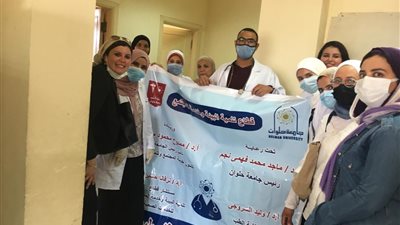 جامعة حلوان تطلق قافلة تنموية إلى قرى الصف تنفيذا للمبادرة الرئاسية 