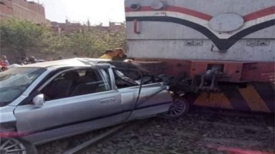 مصرع 3 أشخاص في حادث تصادم قطار بالدقهلية (صور)