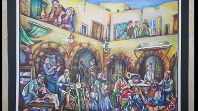 فن تشكيلي (5).. لوحة شهد القط الفائزة بجائزة IFAC تجسد الحارة المصرية