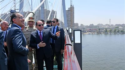 الرئيس السيسي يفتتح محور روض الفرج وكوبري تحيا مصر