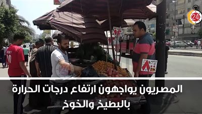 البطيخ والخوج سلاح المصريين لمواجهة موجة الحر الشديدة (فيديو)