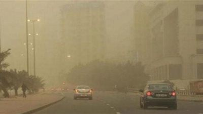 إغلاق طريق راس غارب لوجود عاصفة ترابية