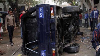 وفاة أمين شرطة وإصابة آخر إثر انقلاب سيارتهم بترعة المريوطية