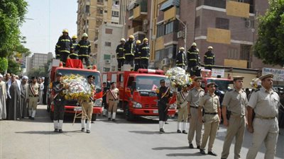 جنازة عسكرية لشهداء كمين العريش بمحافظة سوهاج (صور)