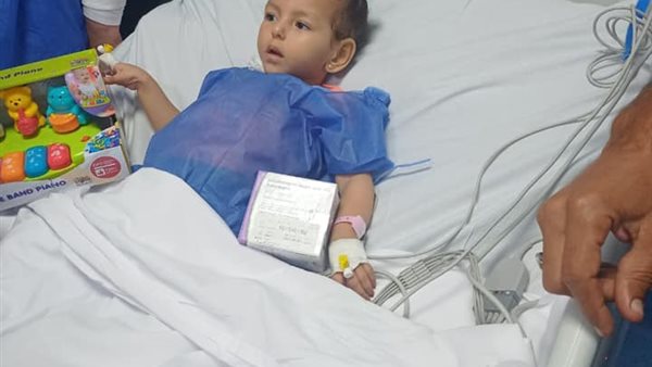 الطفلة نغم المصابة