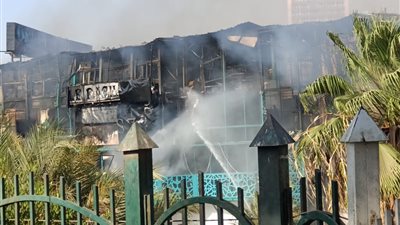 السيطرة على حريق نادي الصيد في المحلة بسبب ماس كهربائي