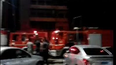 حريق في مبنى خلف هيئة قضايا الدولة بالمهندسين