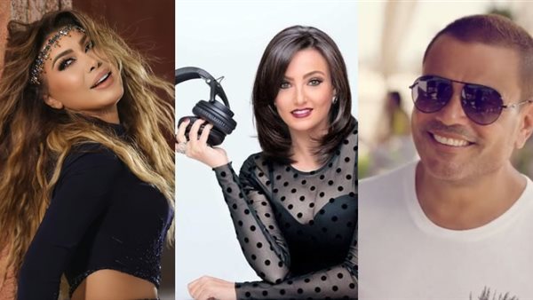 عمرو دياب وبشرى ونوال