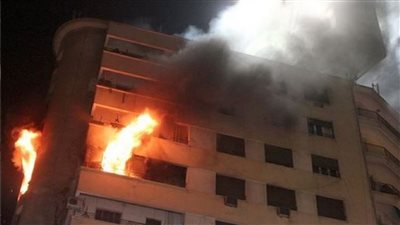 حريق بعقار في الوراق والحماية المدنية تحاول السيطرة