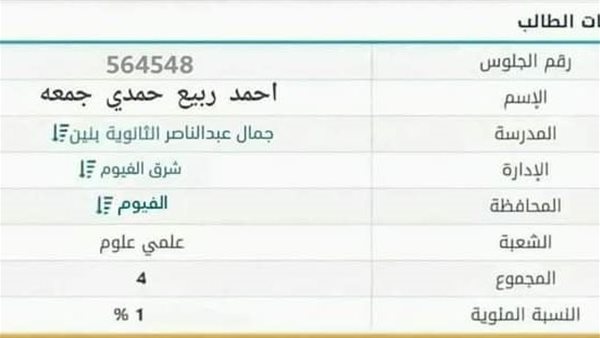 نتيجة متداولة على