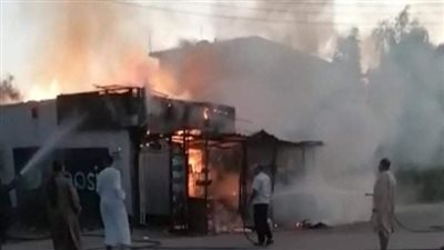 السيطرة على حريق نشب في سوبر ماركت بقنا