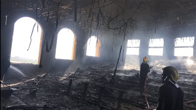 حريق بمدرج فى كلية الثروة السمكية بجامعة كفر الشيخ| صور 