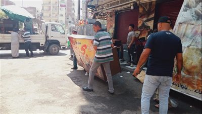 رفع 500 حالة إشغال وإعلانات دون ترخيص بشوارع البحيرة