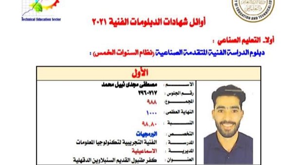 الأول على المدارس