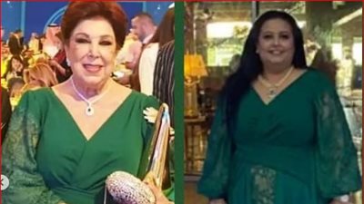 ابنة رجاء الجداوي تكشف سر ارتداء فستان والدتها: لم أضع الصورة للمقارنة