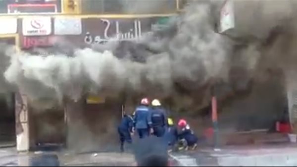 حريق محل منسوجات