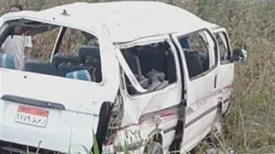 انقلاب ميكروباص بالطريق الدائري في الشرقية.. وإصابة 7 أشخاص | صور