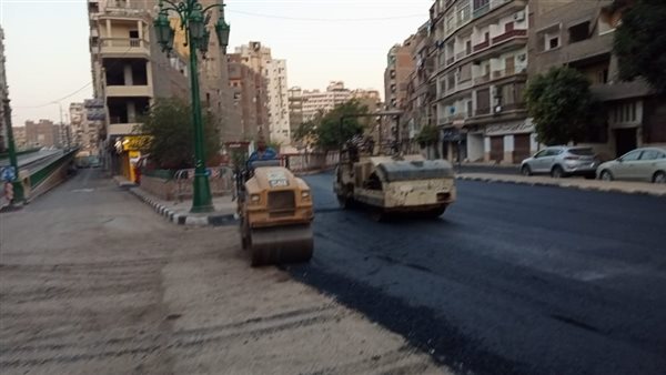 رصف الشوارع بأسيوط