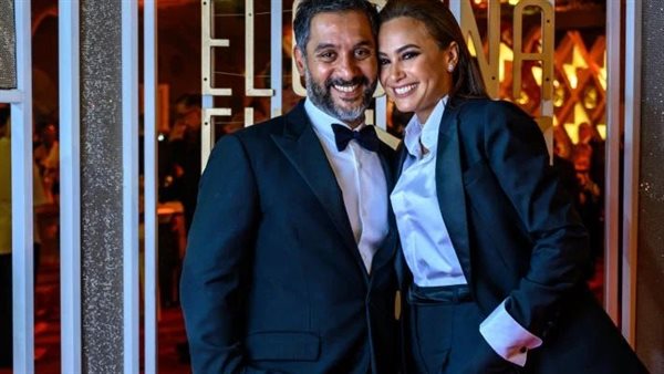 هند صبري مع زوجها