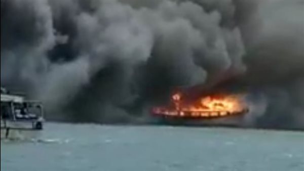 حريق ميناء برنيس