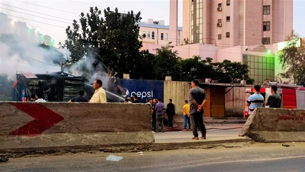 حريق في أحد الاكشاك