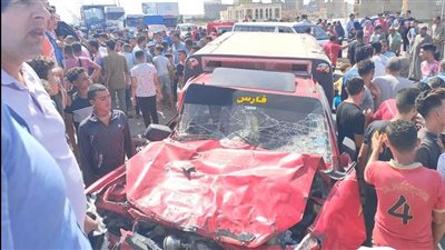 إصابة 3 أشخاص في حادث تصادم سيارتين على الطريق الدولي الساحلي بكفر الشيخ | صور 