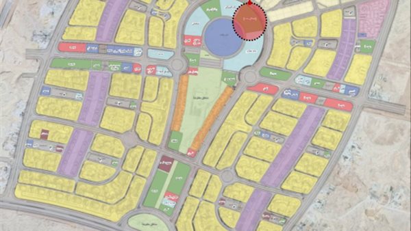 موقع قطعة الأرض