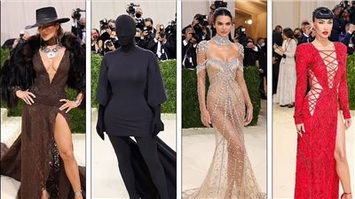 الرداء الأسود وعروس المولد.. أغرب إطلالات الفنانين في ميت جالا 2021 